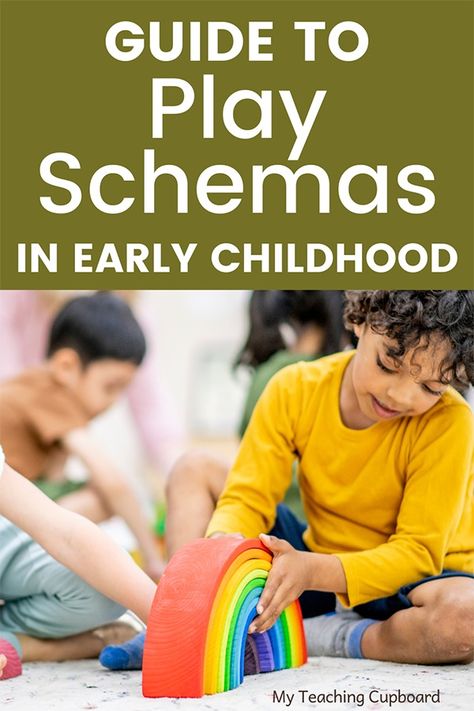 A Guide to Play Schemas in Early Childhood Education — My Teaching Cupboard Schemas Early Years, Schema Play, Schema Activities, Play Schemas, Early Childhood Education Curriculum, Walker Learning, Early Childhood Education Resources, Early Years Practitioner, Early Childhood Education Programs