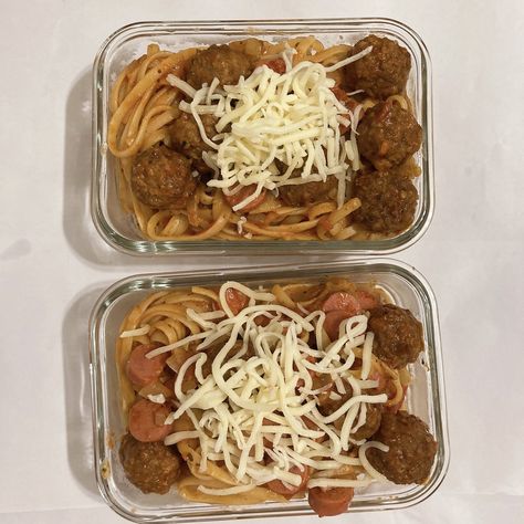 Meatball Spaghetti, Kotak Bekal, Work Lunch Box, Kids Bento, Bento Ideas, School Food, Spaghetti And Meatballs, Work Lunch, Pulled Pork