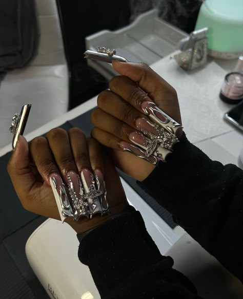 Junk Nails, Hard Nails, Colored Acrylic Nails, French Tip Acrylic Nails, Her Nails, Simple Acrylic Nails, Glamorous Nails, Exotic Nails, Acrylic Nails Coffin Pink