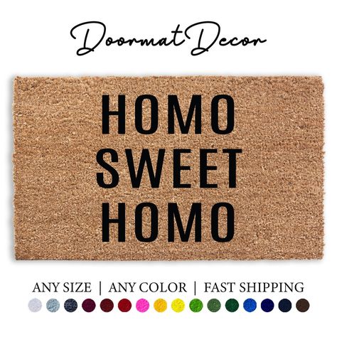 Lesbian Home Decor Ideas, Lesbian Home Decor, Funny Apartment Decor, Entryway Style, Funny Welcome Mat, Lesbian Gifts, Doormat Funny, Welcome Door Mat, Lover Girl