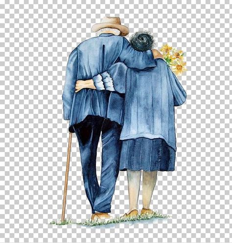 Cartoon Couple Costumes, Loui Jover Art, Back Png, Couple Png, Couple Marriage, Old Couple, Elderly Couples, Cartoon Couple, Couple Silhouette