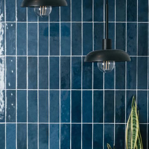 Bedrosians Cloe 2.5" x 8" Ceramic Tile & Reviews | Wayfair Tiles Inspiration, Bedrosians Tile, Shower Renovation, Interior Images, Blue Backsplash, Marble Polishing, Blue Tile, Tile Saw, Tile Inspiration