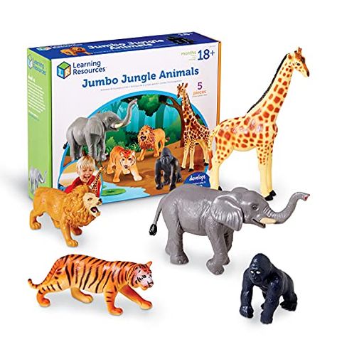 Jungle Animals Preschool, Animals Preschool, Lion Tiger, Toddler Age, Plastic Animals, Large Animals, Animal Figures, Preschool Learning, Jungle Animals