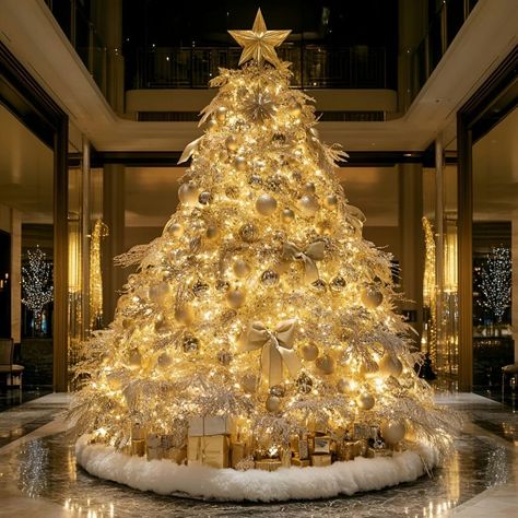 30 Gold & Glam Trees Bringing Luxurious Style To Christmas Décor Glamorous Christmas, Elegant Christmas Trees, Gold Glam, Christmas D, Christmas Mantels, Christmas Mood, Elegant Christmas, Holiday Tree, Christmas Garland