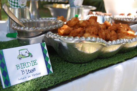 Golf party food Golf First Birthday Party Food, Golf Themed First Birthday Party Food, Hole In One Party Food, Golf Birthday Party Food, Golf Charcuterie Board, Golf Party Food Ideas, Golf Themed Birthday Party For Men, Golf Themed Food, 30th Birthday Party Food