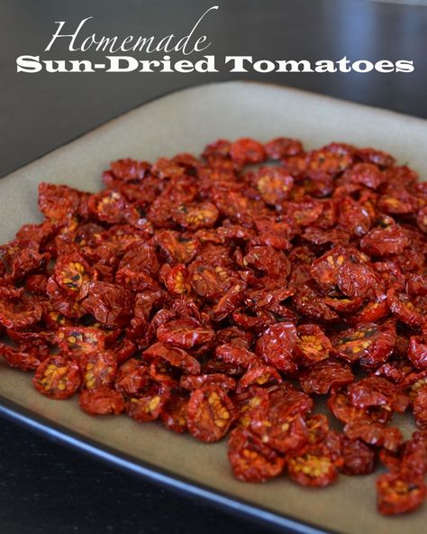 How to Make Sun-Dried Tomatoes in a Dehydrator | Flying on Jess Fuel How To Store Dehydrated Tomatoes, Dehydrator Cherry Tomatoes, Sun Dried Cherry Tomato Recipes, How To Dehydrate Cherry Tomatoes, Diy Sundried Tomatoes In Oil, Diy Sun Dried Tomatoes In Oil, Diy Sundried Tomatoes, Dehydrate Corn, Dehydrate Cherry Tomatoes