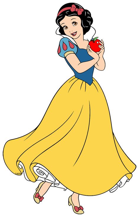 Snow White and her red apple Snow White Drawing, Snow White Pictures, Snow White Characters, Princess Christmas, Disney Clipart, Sette Nani, Disney Princess Snow White, Snow White Disney, Disney Cartoon Characters