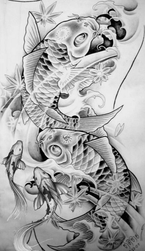 Family koi fish Tattoo Japonais, Geisha Tattoos, Karp Koi, Koi Tattoo Sleeve, Koi Tattoo Design, Koi Tattoo, Koi Fish Tattoo, Carpe Koi, Japan Tattoo