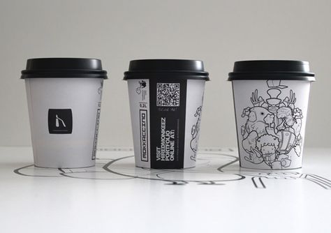 20 Creative Coffee Cup Designs You Need To See - Hongkiat Coffee Cup Design Ideas, Paper Cup Design, Coffee Shop Branding, Coffee Facts, Design Café, Interior Vintage, Coffee Cup Design, Creative Coffee, Coffee Packaging