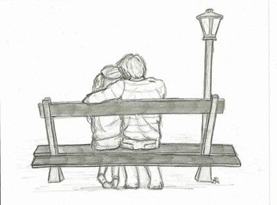 Love #couple #drawing | Lovely Illustrations | Pinterest Drawing Back View, Bench Drawing, Drawing Back, Lovely Illustrations, Couple Drawing, Couple Sketch, Cute Couple Drawings, 3d Drawings, Back View