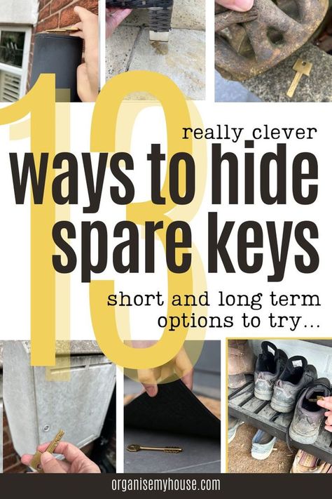 Key Hider Diy, Hidden Key Holder Ideas Outside, Hide House Key Outside, Secret Key Storage, How To Hide A Key Outside, Spare Key Hiding Places, Hiding Keys Outside Ideas, Diy Hide A Key, Hide Key Outside Ideas