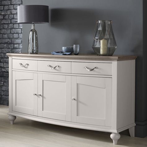 Grey Sideboard, Bespoke Handles, Bentley Design, Sideboard Modern, White Washed Oak, Contemporary Sideboard, Modern French Country, Painted Sideboard, Wide Sideboard