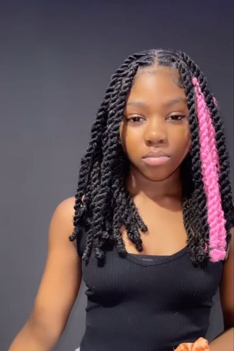 Pink Marley Hair Springy Twist Hair Pink Braiding Hair for Faux Locs Afro Kinky Twist Crochet Hair for Women Trending Braid Hairstyles, Pink Braiding Hair, Hair For Faux Locs, Springy Twist, Cuban Twist Hair, Hair Braid Designs, Afro Twist Braid, Hair Twists Black, Quick Braids