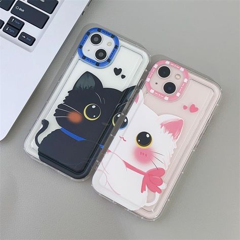 Cutie Kitty Matching Phone Case Cas Hp, Iphone Casing, Matching Siblings Top, Couple Matching Tattoo, Friends Phone Case, Kawaii Store, Matching Phone Cases, Kawaii Phone, Phone Cases Iphone