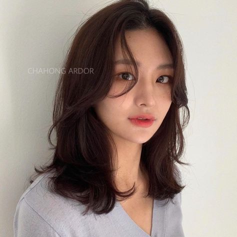 Chahong Hair Medium, Medium Korean Hair, Korean Medium Haircut, Middle Length Hair Styles, Korean Haircut Short, Short Korean Hair, Medium Hair Korean, Medium Haircut Korean, Medium Length Haircut Women