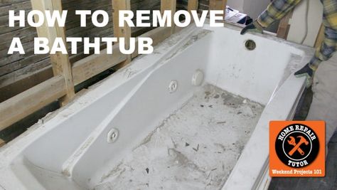 Mahogany House, Remove Bathtub, Guest Bath Remodel, Old Bathtub, Bathroom Repair, Bathroom Build, Diy Bathtub, Walk In Tubs, House Maintenance