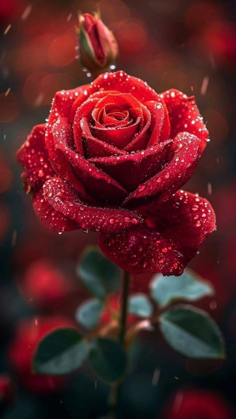 Wet Flowers, Red Roses Wallpaper, Rose Flower Wallpaper, Roses Wallpaper, Beautiful Red Roses, Cute Flower Wallpapers, Rose Rouge, Beautiful Rose Flowers, Beautiful Flowers Pictures