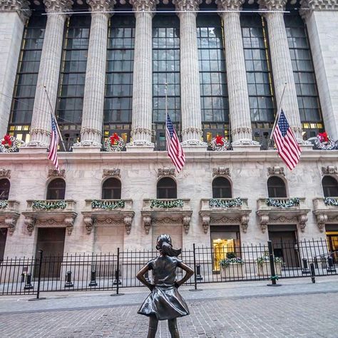 Fearless Girl Statue, New York Stock Exchange, Home Outside, City By The Sea, Voyage New York, Brighton And Hove, Travel Locations, City That Never Sleeps, Nova York