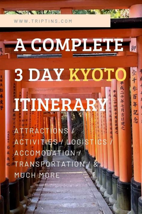 A Detailed 3 Day Kyoto Itinerary Kyoto Itinerary 3 Days, Kyoto 3 Day Itinerary, Kyoto Winter, Japan With Kids, Kyoto Itinerary, Nijo Castle, Vacation 2024, Japan Destinations, Japan Vacation