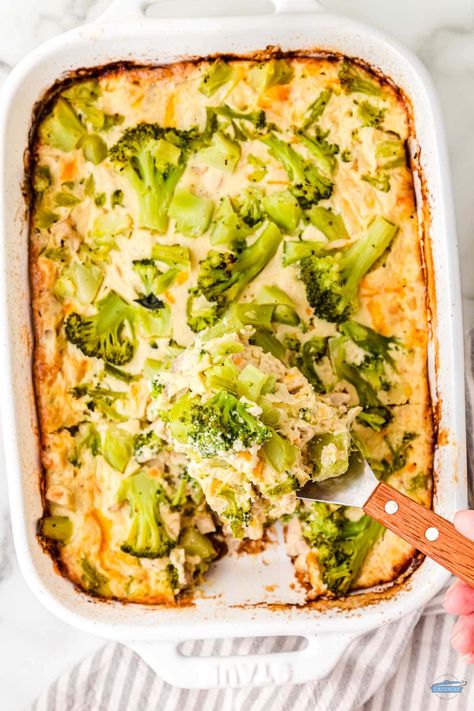 This easy cheesy chicken broccoli casserole comes together in under 10 minutes active time! Loaded with tender chicken, veggies, and a rich creamy sauce, each comforting bite of this Nixon Chicken Casserole will disappear fast. #chickencasserole #casserolerecipe #copycatrecipe #familydinner Nixon Chicken, Best Casserole Recipes, Chicken Noodle Casserole Recipe, Cream Of Onion Soup, Best Casserole, Chicken Dorito Casserole, Crushed Potatoes, Cheesy Chicken Broccoli, Chicken Veggies