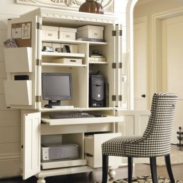 bedroom decorating ideas expecting more from your bedroom, bedroom ideas, home decor, painted furniture Office Armoire, Hidden Desk, Armoire Desk, Computer Armoire, Armoire Makeover, Tiny Office, Cool Office Space, Small Space Office, Office Guest Room