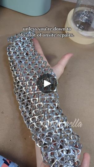 Soda Can Tab Chainmail, Pop Can Tab Crafts Diy, Soda Tab Crafts Tutorial, Pop Tab Chain Mail, Soda Can Tab Crafts, Chainmail Diy, Soda Tab Bracelet, Pop Top Crafts, Pop Can Art