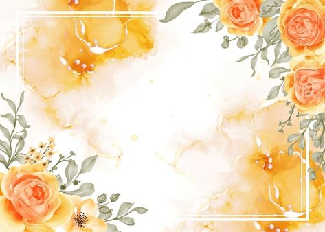 Flower Frame Background, White Flower Background, Yellow Rose Flower, Watercolor Border, Floral Cards Design, Butterfly Background, Sunflower Wallpaper, Floral Border Design, Frame Background