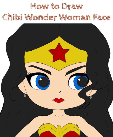 #DC #WonderWoman #EasyDrawing #JusticeLeague #HowtoDraw #SuperHeroes #Comics #ComicBook #ArtWork #Art #Sketch #Sketching #Characters #Chibi #Manga #ChibiDrawing Wonder Woman Drawing Easy, Sketching Characters, Draw Wonder Woman, Wonder Woman Chibi, Wonder Woman Drawing, Art Mini Toile, Chibi Manga, Draw Chibi, Female Face Drawing