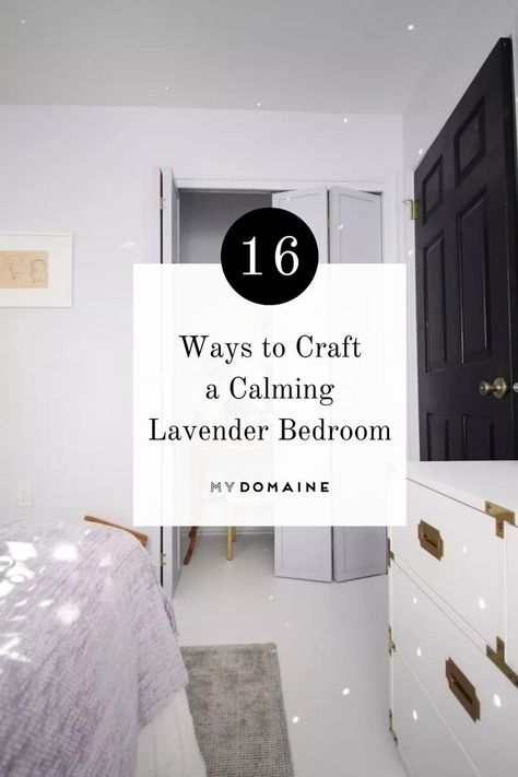 “Lavender is associated with serenity and calmness, so it only makes sense that the perfect place to use it is in the bedroom," says Senior Interior Designer Kylie Bodiya. If lavender is one of your fave colors, you've got to see these pretty bedrooms. Bedroom Ideas Lavender, Bedroom Palette, Pretty Bedrooms, Lavender Bedroom, Pure Salt Interiors, Lavender Pillows, Bedroom Design Ideas, Pretty Bedroom, Large Pillows