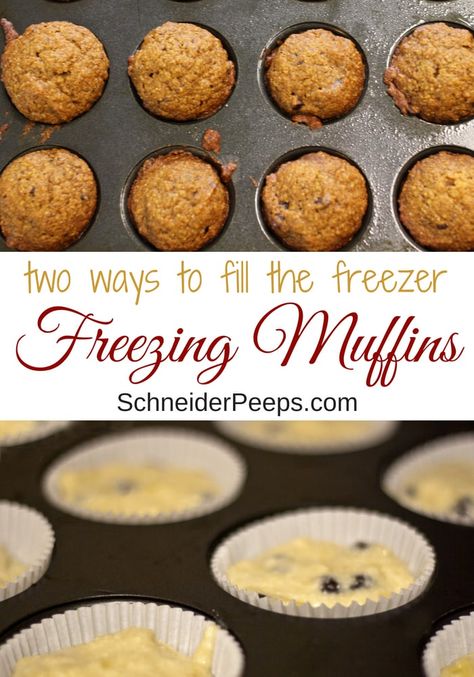 Muffin Freezer Recipes, Freezing Muffins, Muffins To Freeze, Freezer Stocking, Subsistence Living, Freezer Muffins, Fill Your Freezer, Baked Muffins, Freeze Muffins