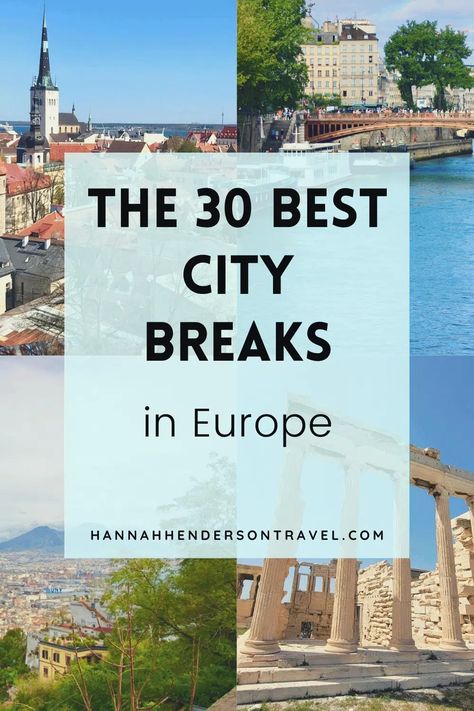 Looking for inspiration? These destinations are the best city breaks in Europe. From capital cities to trendy old towns - here are the top 30! #Europe #CityBreaks #BestOf City Break Packing, City Breaks Uk, Winter City Break, City Breaks Europe, City Break Outfit, European City Breaks, Capital Cities, Best City, City Breaks