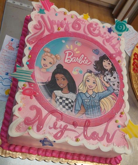 Barbie Birthday Sheet Cake, Barbie Sheet Cake Ideas, Barbie Sheet Cake, Barbie Birthday Cake, Birthday Sheet Cakes, Cake Girl, Barbie Theme, Barbie Birthday, Bday Cake