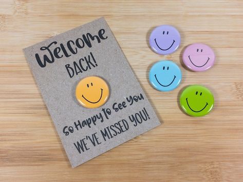 This would be signed by SMG leadership Welcome Back Cards For Teachers, Welcome Back Cards Ideas Diy, Welcome Back Gifts For Coworkers, Welcome Back Cards Ideas, Welcome Back To Work Office, Welcome Back Cards, Bathroom Curtains Ideas, Welcome Back To Work, Welcome Back Party