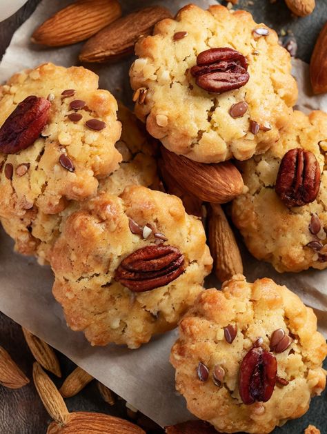 Whenever my mother-in-law gets upset with me, baking these cookies always seem to cheer her up! I like to call these 'Peacekeeper' cookies! Peacekeeper Cookies, Classy Cookies, Knit Scarfs, Butter Pecan Cookies, Pecan Cookies, Nut Recipes, Recipes Sweet, Homemade Butter, Drop Cookies