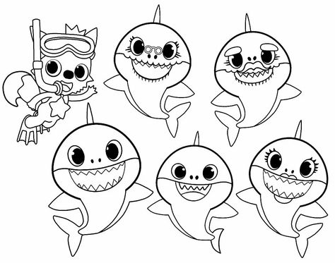 pink fong baby shark coloring pages, this picture pinned from Animal Coloring Pages PDF topics #coloring #coloringpages #printable Baby Shark Coloring Pages, Baby Shark Christmas, Family Coloring Pages, Baby Shark Doo Doo, Shark Drawing, Coloring Contest, Shark Coloring Pages, Shark Family, Bird Coloring Pages