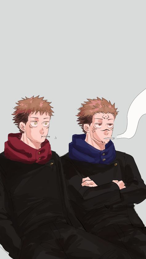 #jjk #jujutsukaisen #yuji #sukuna Yuji Sukuna, Baruto Manga, Collateral Damage, Anime Poses, Big Brother, Jujutsu, Anime Wallpaper, Cool Pictures, Twins