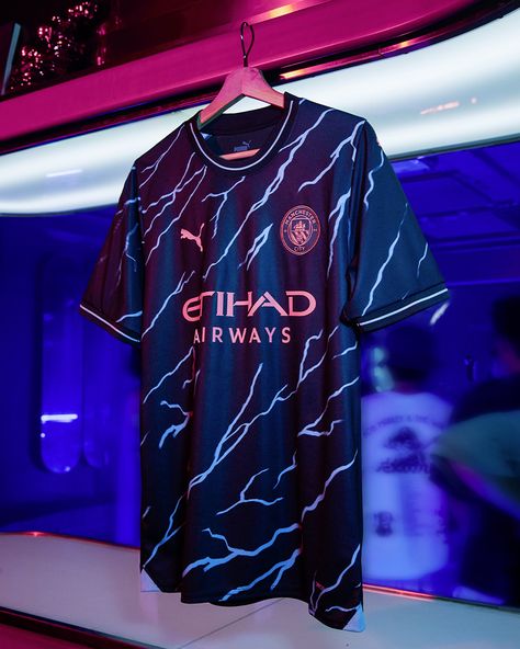 Black Thunder, Best Jersey, Jersey Pattern, Sport Jersey, Soccer Socks, Youth Soccer, Basketball Jerseys, Football Outfits, Man City