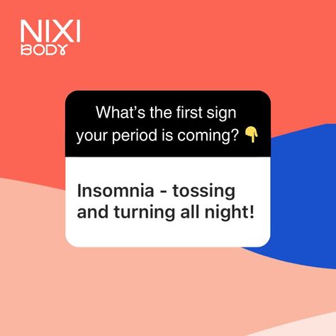 THE RESULTS ARE IN! 📣 Struggling to 💩 seems to be common, but we saved the most surprising ‘til last 👀👉️⁠ ⁠ What is the first sign that your period is coming? Comment below 💙 Insomnia, Leak Proof, The One, Period, The First, Turn Ons, Signs