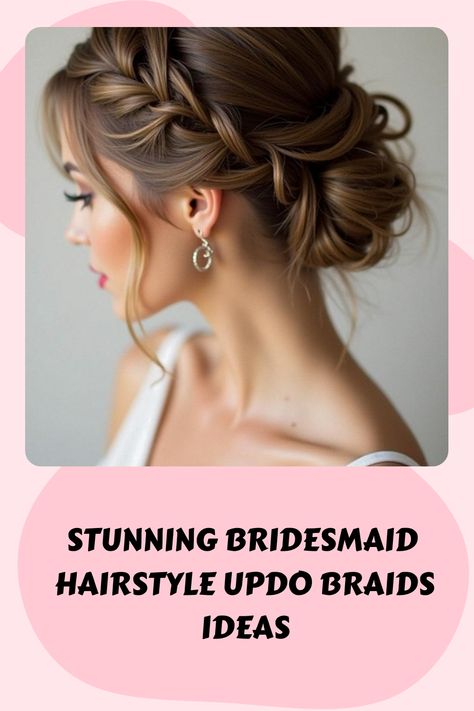 Stunning Bridesmaid Hairstyle Updo Braids Ideas Updo Plait Hairstyles, Simple Hairdo For Wedding, Bridesmaid Hair Tutorial Step By Step, Wedding Bridesmaid Hair Updo, Updo With Braid Wedding, Bridesmaid Hair With Braid, Bridesmaid Hairstyles Updo Simple, Wedding Hairstyles For Bridesmaids Updo, Bridal Hair With Braid