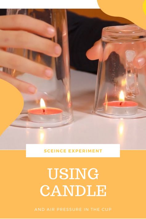 Super easy #candle_burning #science_experiment. your kids can #discover that if we limit the amount of #air available, the #candle flame eventually goes out once it uses up all the #oxygen in the #cup. #physical_science #science_is_fun #science_experiment #kids_activities #kids_hub Light Science Experiments, Air Pressure Experiments, Tinker Box, Candle Science, Diwali Candles, Light Science, Candle Flame, Candle Burning, Kid Experiments