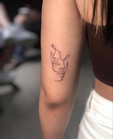 Cute Back Arm Tattoos For Women, Mini Tattoos Arm Sleeve, One Line Women Body Tattoo, Arm Tattoos Simple For Women, Line Art Arm Tattoos For Women, Line Art Tattoo Sleeve Woman, Behind The Arm Tattoo Women Simple, Arm Minimalistic Tattoo, Simple Quirky Tattoos