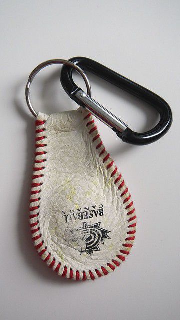 Baseball Keychain – Ali Does It Herself Baseball Shelf, Baseball Keychains, Baseball Project, Softball Ornaments, Softball Crafts, Golf Wall Art, Baseball Crafts, Baseball Decor, Baseball Stuff