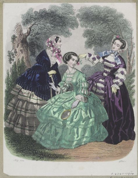 1700s Fashion Plates, 1860s Fashion Plates, 1850s Fashion Plate, 1840s Fashion Plate, 1830s Dress, 1850s Dress, Edwardian Dresses, 1850s Fashion, La Traviata