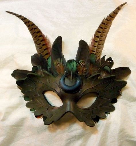 Leather Masks, Faerie Door, Woman Mask, Green Woman, Masked Ball, Venetian Masks, Leather Mask, Cool Masks, Carnival Masks