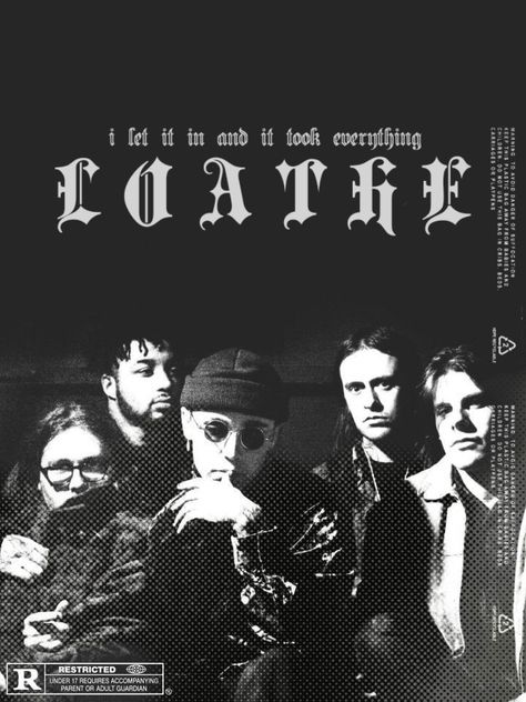 Loathe Wallpaper, Loathe Poster, Emo Bands Posters, Loathe Band, Loathe Poster Band, Metal Band Posters Black And White, Loathe Band Poster, Eels Band Poster, Goth Band Posters