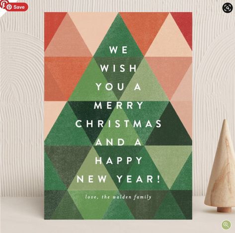 Geometric Christmas Tree, Geometric Christmas, Modern Holiday, Christmas Card, Letter Board, Ibm Logo, Happy New, Happy New Year, Holiday Cards