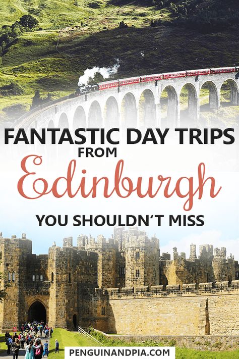 There are many day trips from Edinburgh that you could take. In this guide, we show you 8 fantastic day trips from Edinburgh to give you some inspiration. How about Glasgow, Aberdeen, the Scottish Highlands or beautiful castles? We've got you covered! #edinburgh #scotland #daytrip #traveltips Scotland Honeymoon, Day Trips From Edinburgh, Edinburgh Scotland Travel, Harry Porter, Edinburgh Travel, Scotland Vacation, Scotland Road Trip, Visit Scotland, Voyage Europe