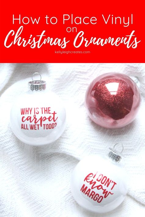 Vinyl Christmas Ornaments, Vinyl Ornaments, Cricut Ornaments, Christmas Vacation Quotes, Christmas Fonts Free, Clear Ornaments, Christmas Fonts, Glitter Ornaments, Pretty Christmas