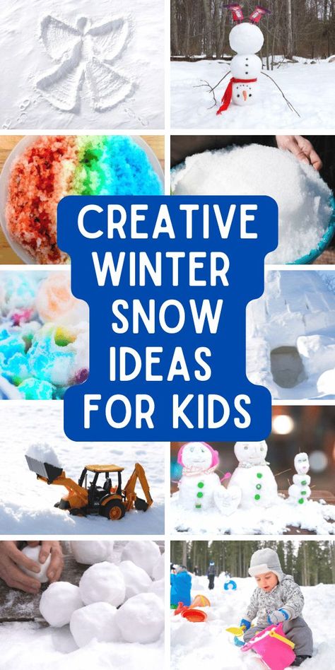 Snow Activities For Preschool, Winter Kids Activities, Snow Activities For Kids, Fun Winter Activities For Kids, Snow Day Activities, Winter Solstice Party, Snow Ideas, Snow Crafts, February Crafts