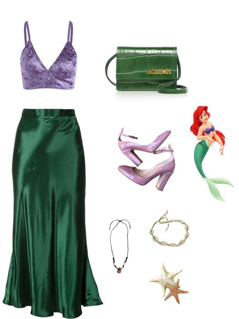 Ariel Custome Halloween, Merida Halloween Costume College, Ariel Birthday Outfit, Ariel Inspo Outfit, Adult Little Mermaid Costume, Ariel Little Mermaid Costume, Ariel Outfit Ideas Casual, Ariel Inspired Outfit, Ariel Aesthetic Outfit